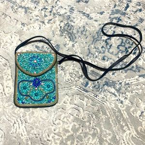 Beaded cross body purse